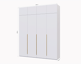 Изображение товара Распашной шкаф Пакс Альхейм 24 white (gold) ИКЕА (IKEA) на сайте adeta.ru