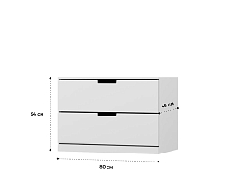 Изображение товара Комод Нордли 43 white ИКЕА (IKEA) на сайте adeta.ru