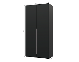 Изображение товара Распашной шкаф Пакс Альхейм 12 black (silver) ИКЕА (IKEA) на сайте adeta.ru